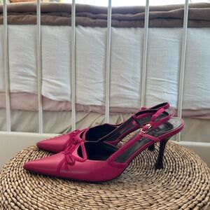 Escada Fuchsia Slingback Heels